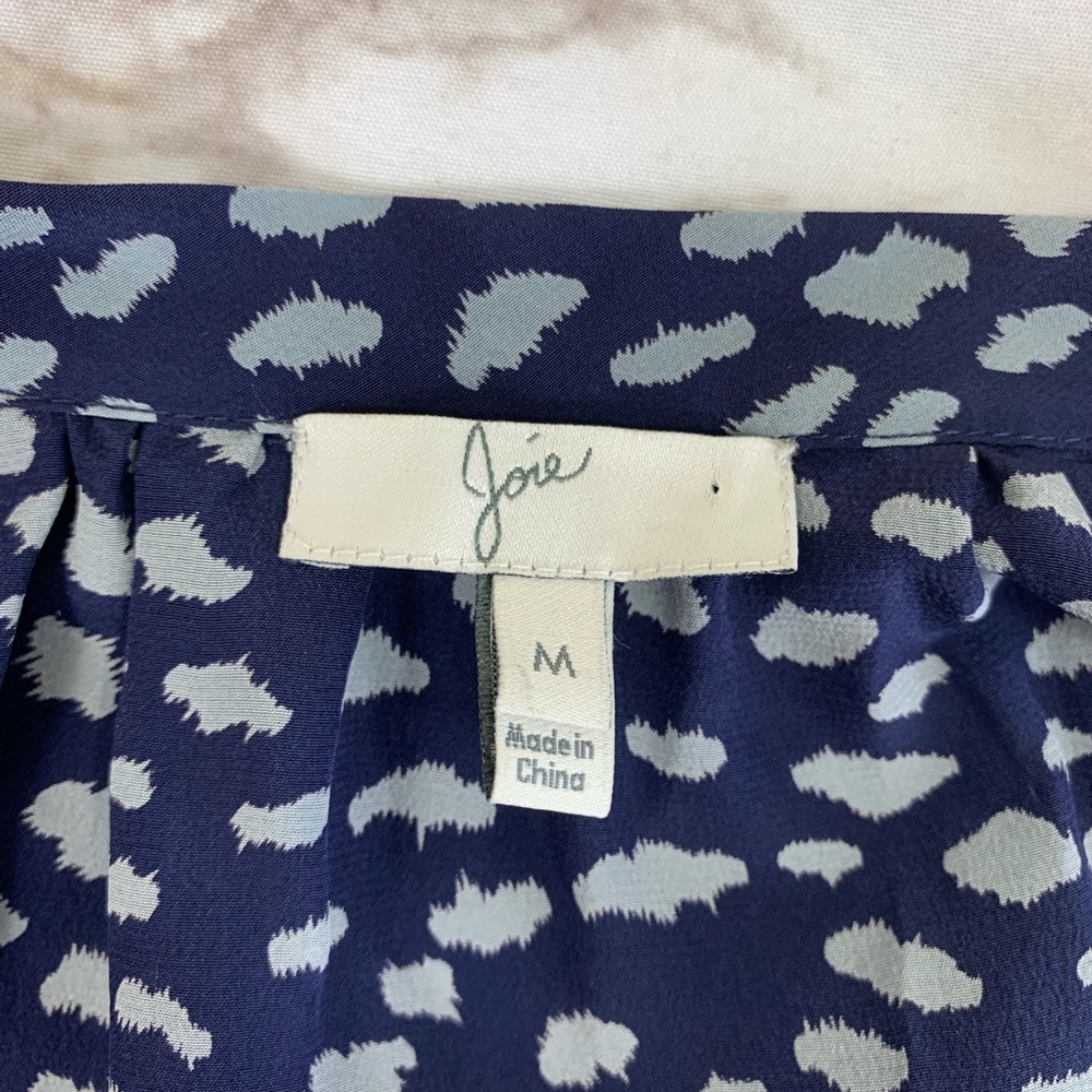 Joie Madera Split Neck Button Down Silk Blouse - image 5